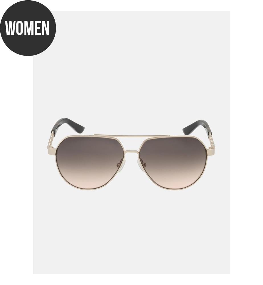Lunettes de Soleil - or et marron