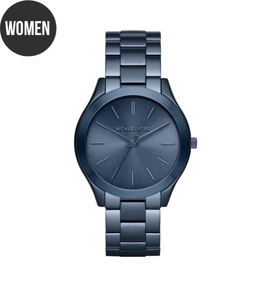 Orologio al quarzo in acciaio inossidabile blu - 42 mm