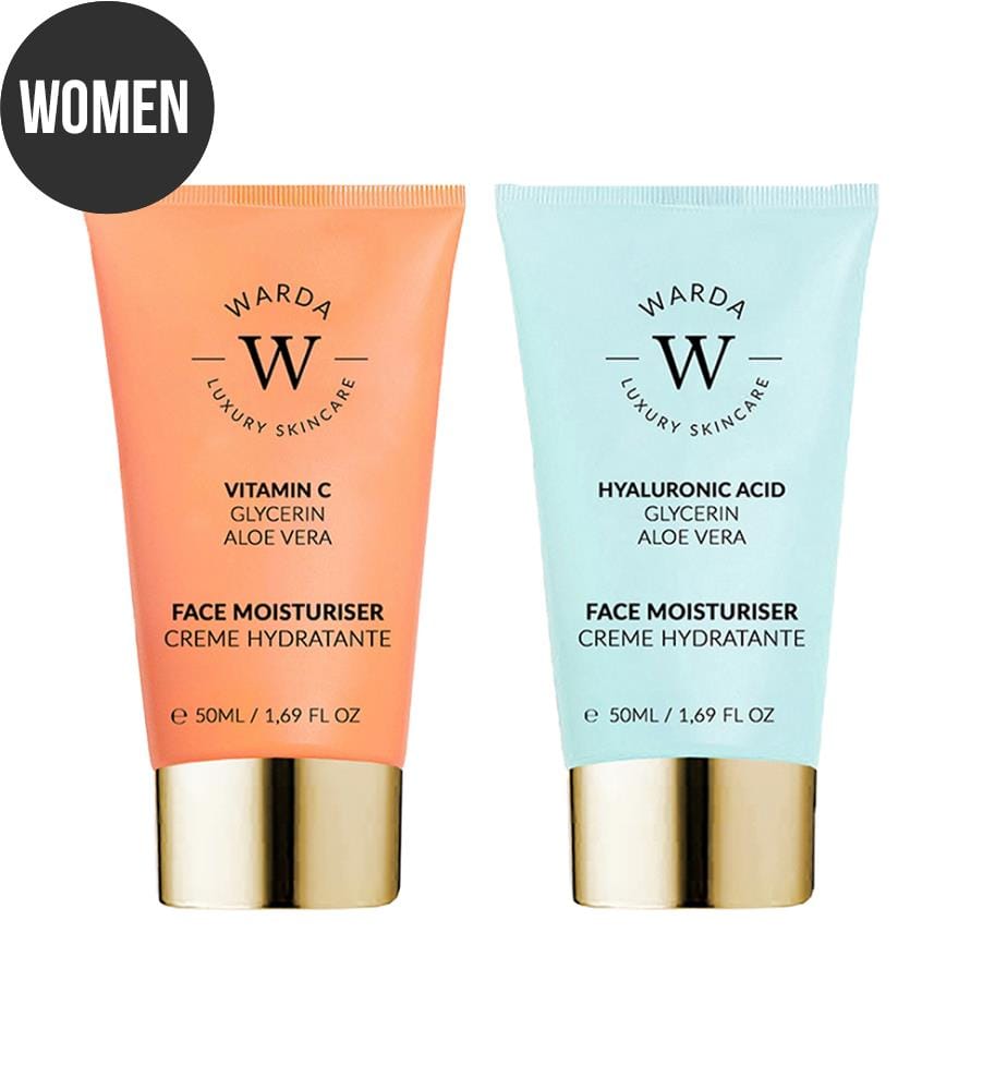 Crème Hydratante Éclat Vitamine C 50ml + Crème Hydratante à l'Acide Hyaluronique 50ml