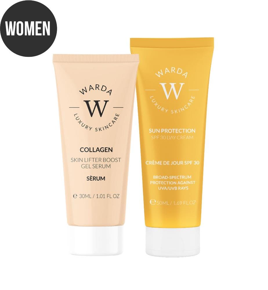 Gel Sérum Au Collagène – 30 Ml + Crème De Jour Protection Solaire Spf 30 – 50 Ml