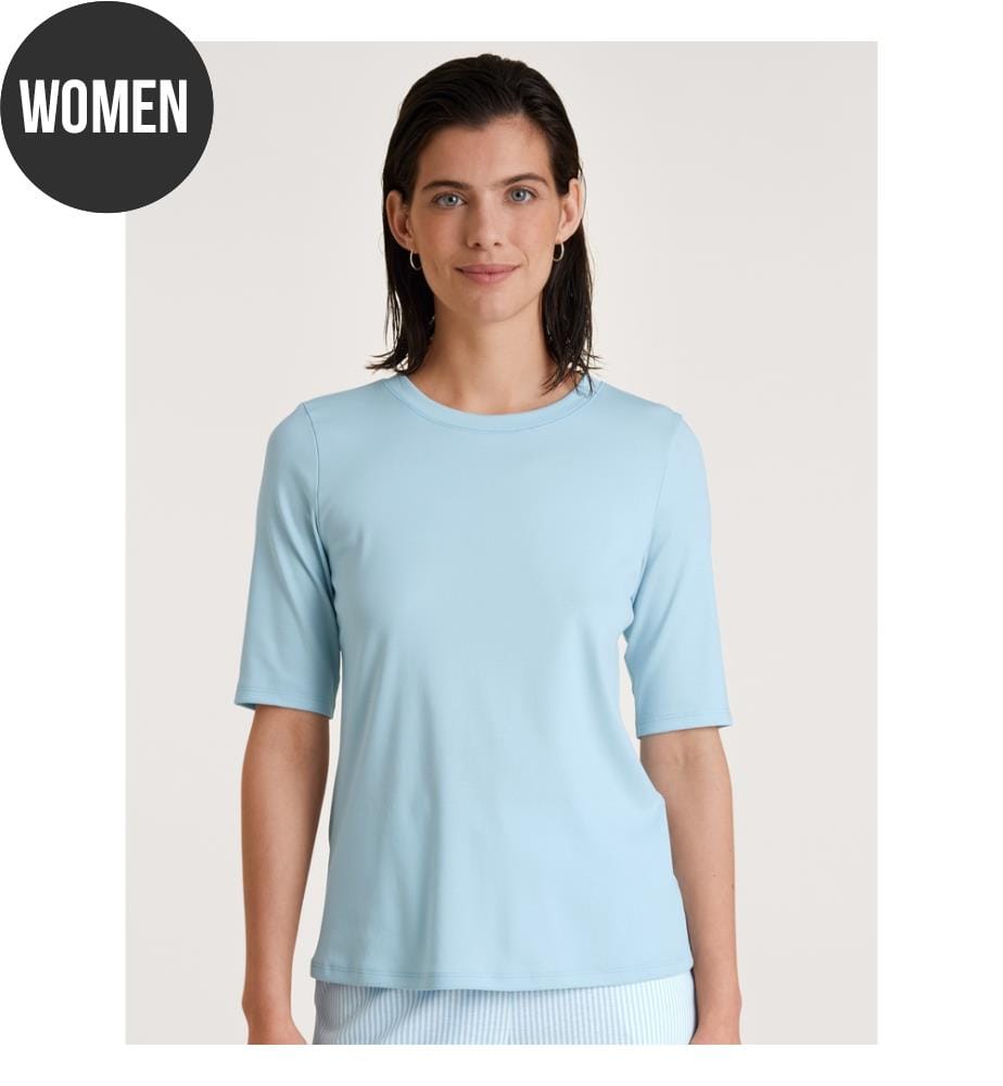 Kurzärmeliges T-Shirt - Cascade Blue