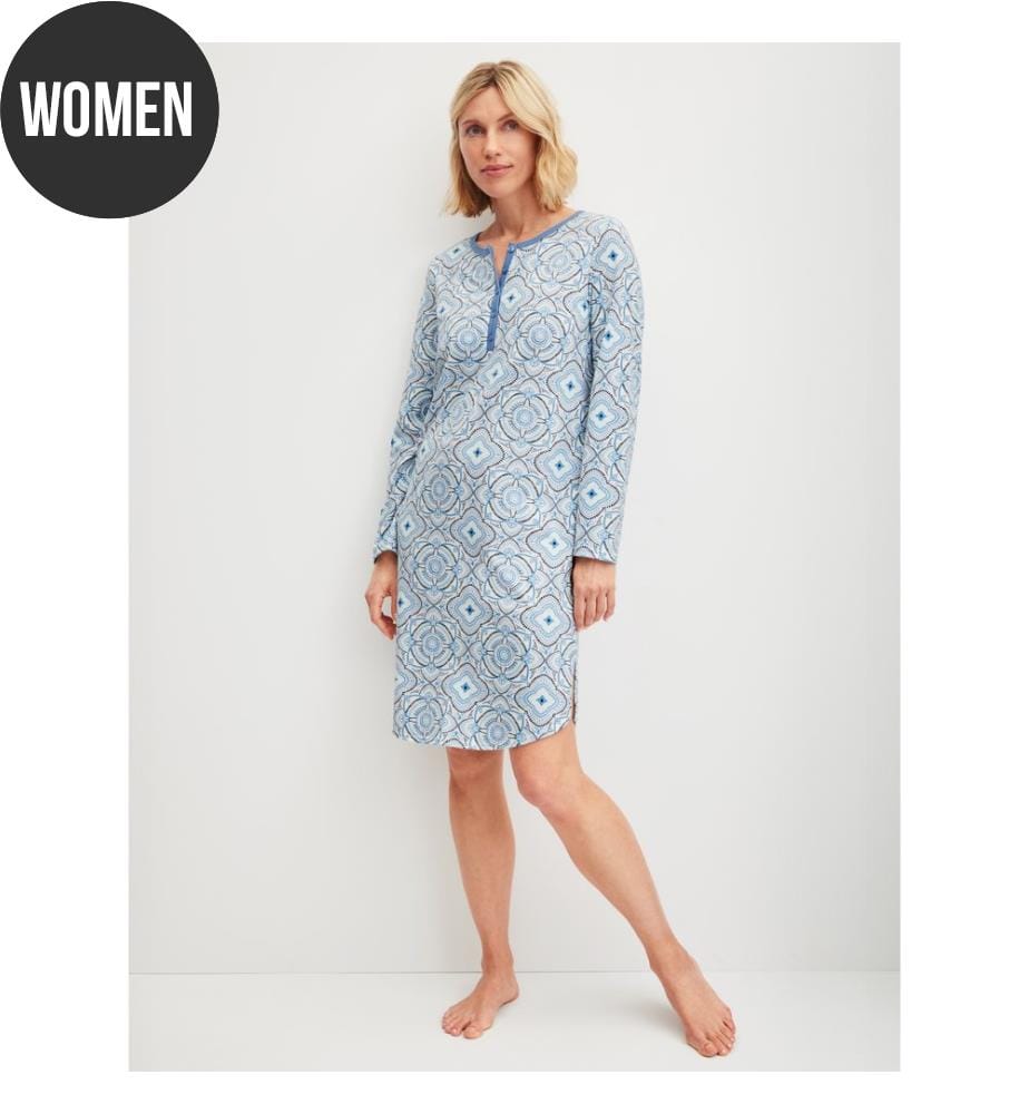 Camicia da notte - Riviera Blue