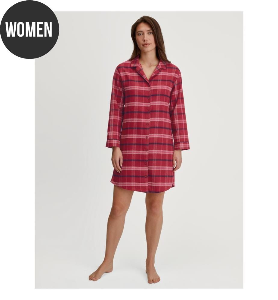 Camicia da notte - Rosso intenso