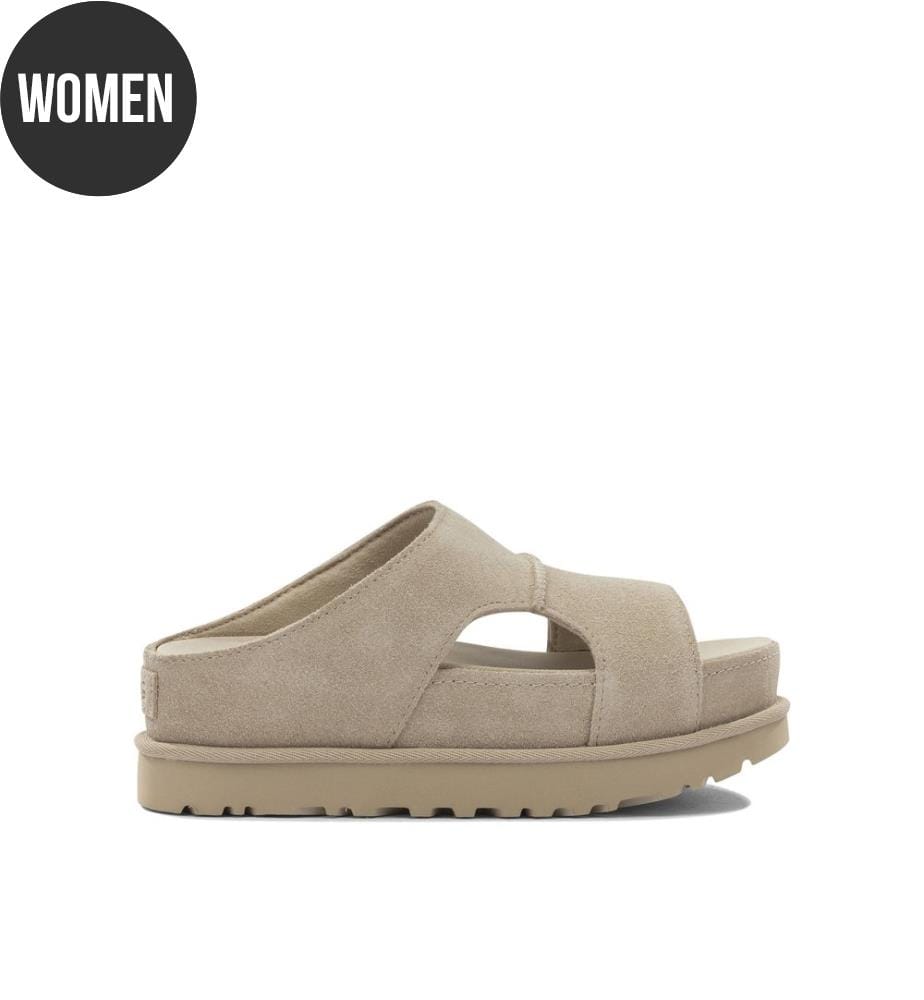 „Goldenstar Hi Cutout“ Pantoletten – Beige