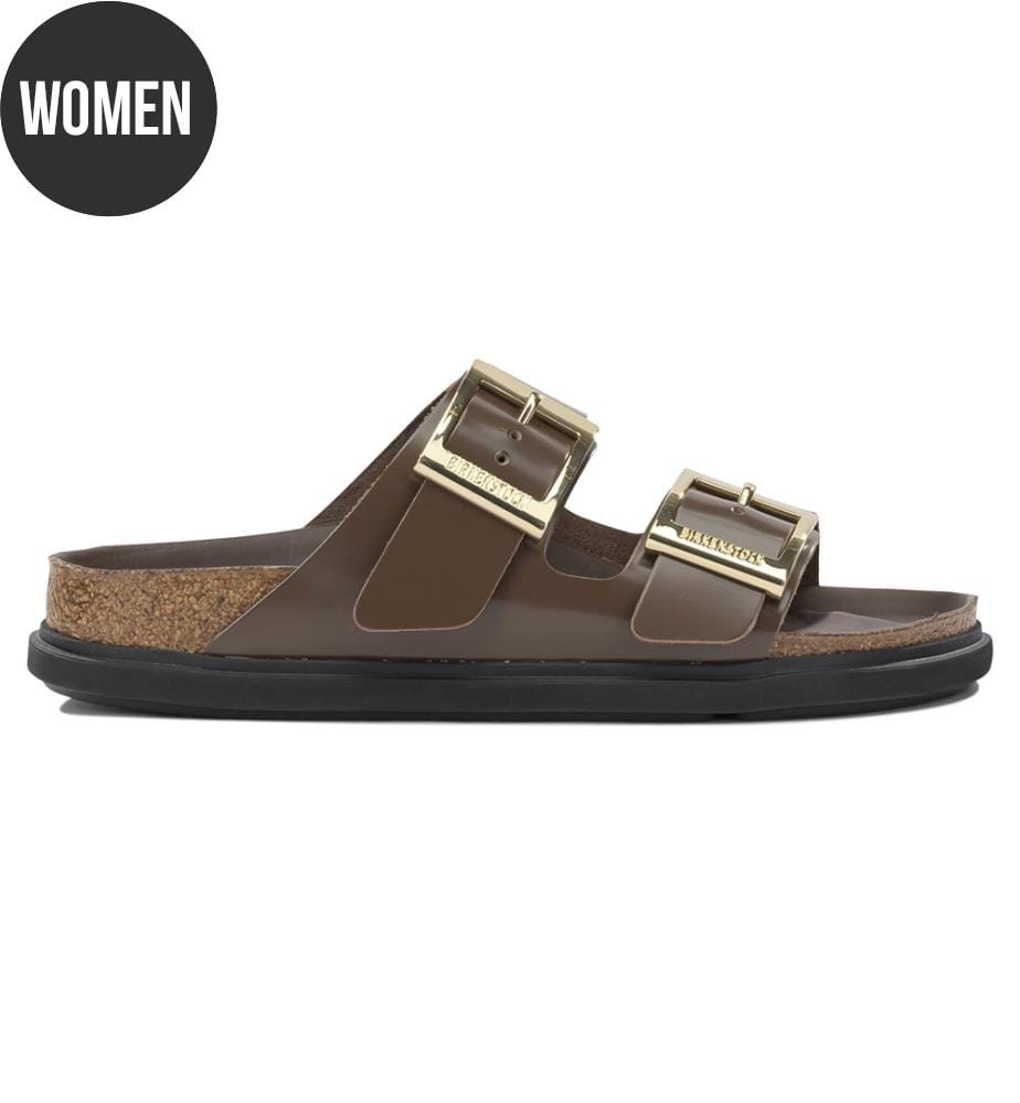 „Arizona Droplet Buckle“ Flache Sandalen – Braun