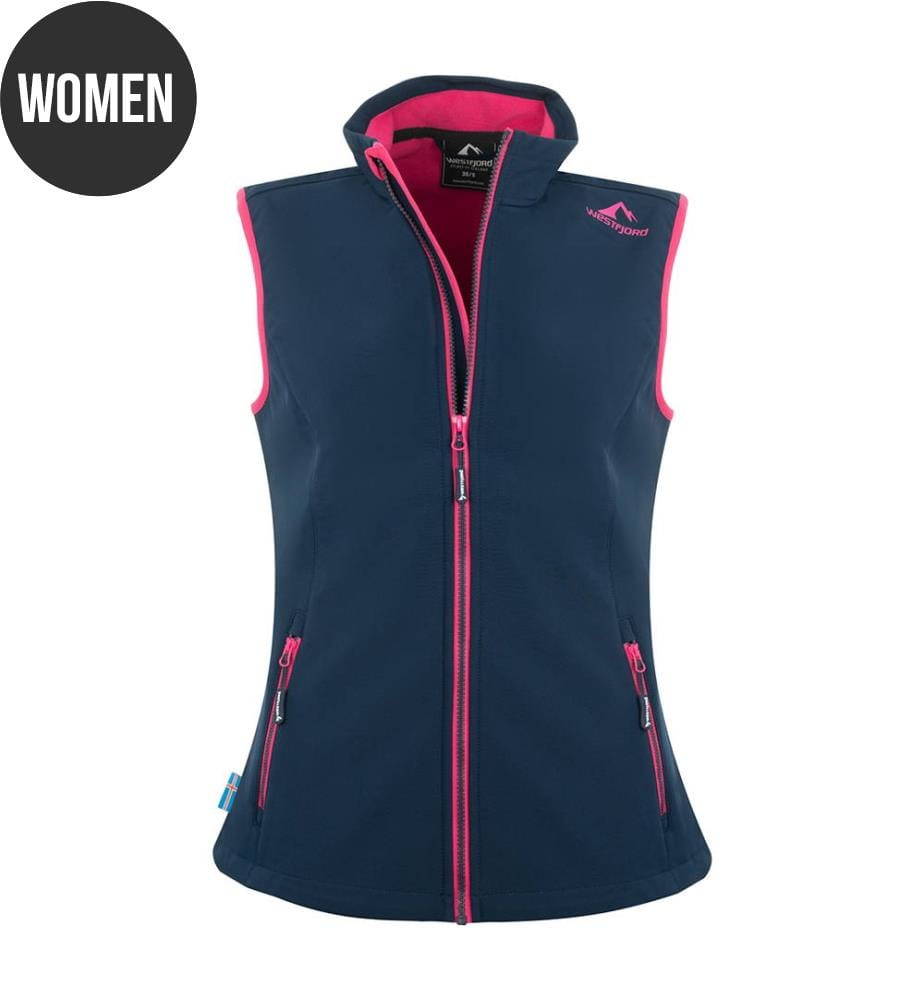 Gilet Softshell Eldfjall - Marine et Fushia