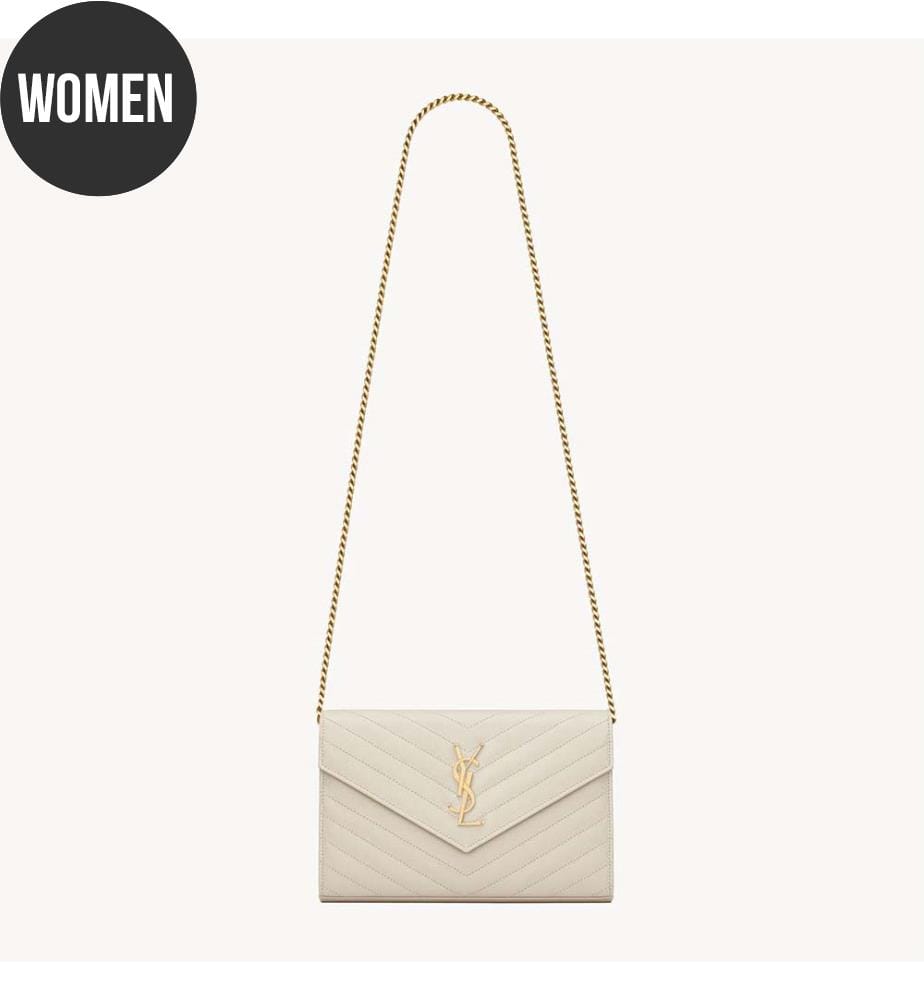 Cassandre Klassische Brieftasche aus Leder - Creme