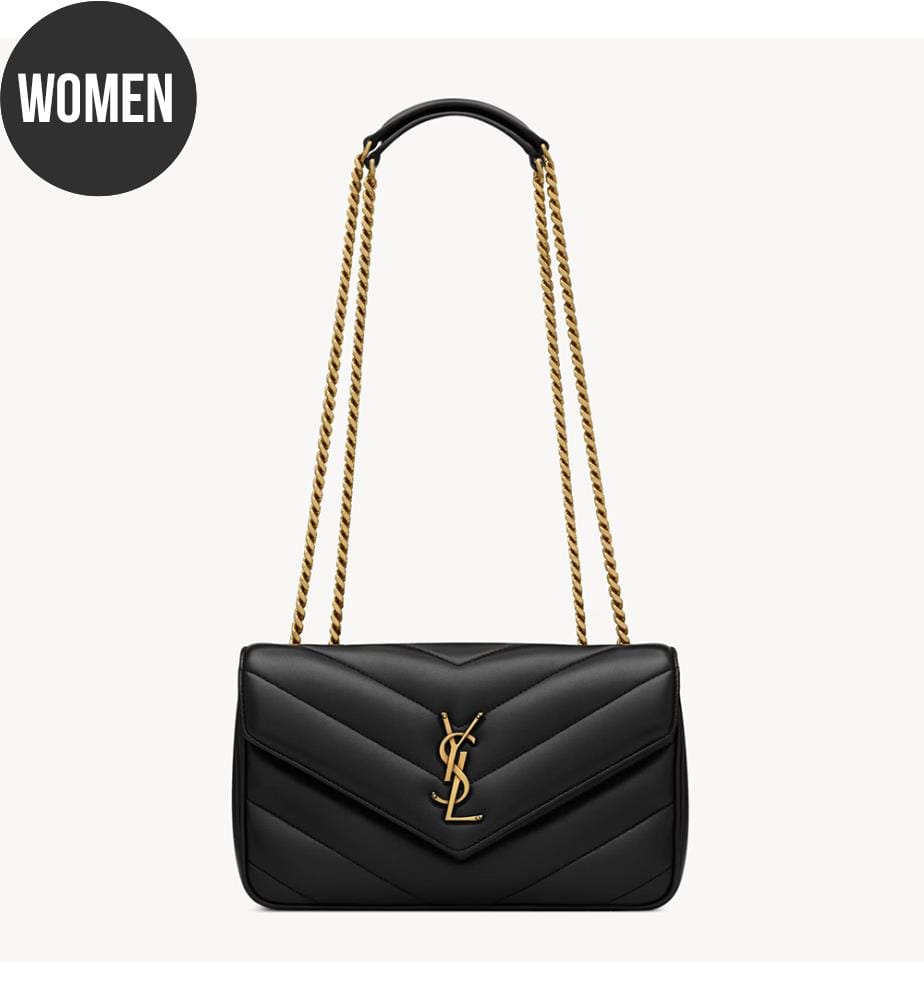 Petit Loulou Tasche aus gestepptem Lammleder - Schwarz