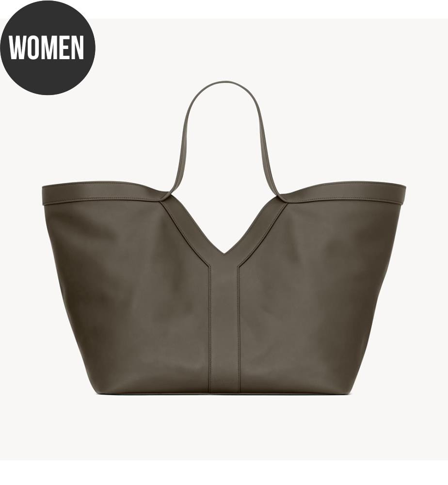 Y Leder Tote - Clair Musc