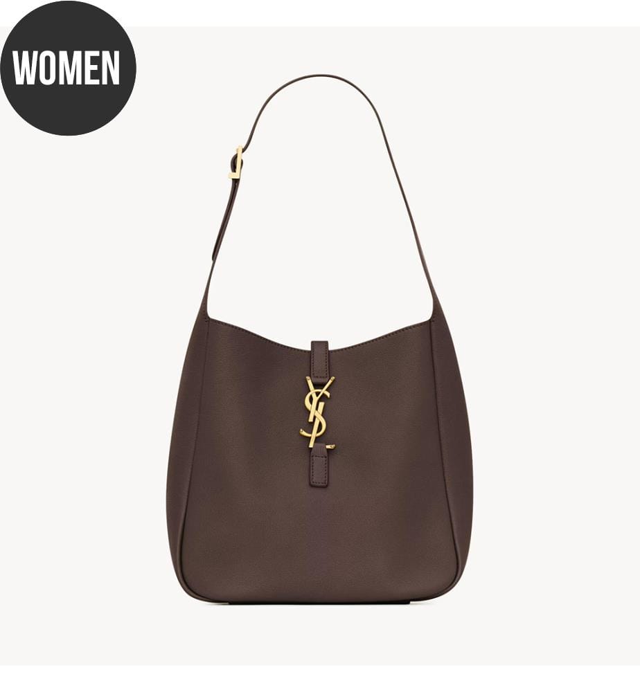 Le 5 à 7 Supple Small Tasche aus genarbtem Leder - Braun