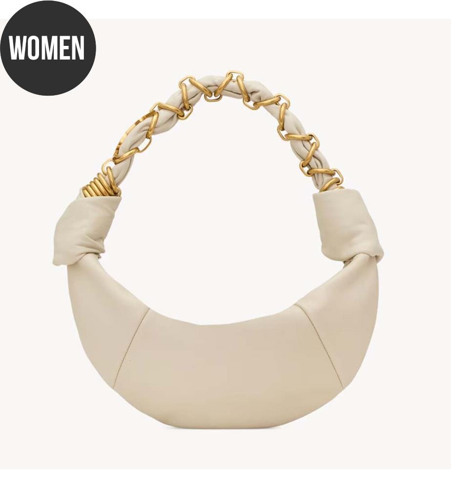Amalia Mini Hobo Tasche aus Lammleder - Weiss