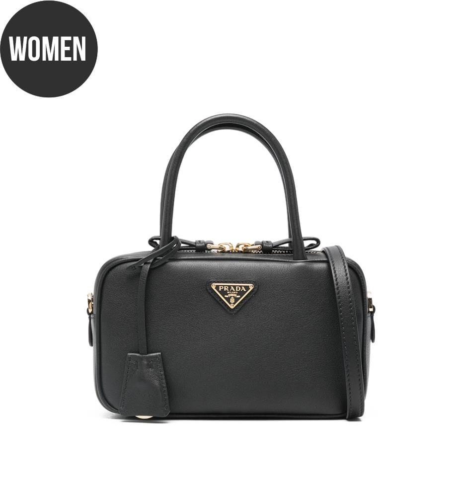Mini sac à main en cuir souple – Noir