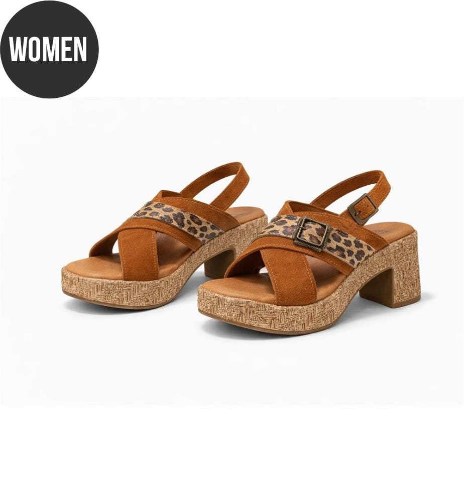Sandales femme en daim - Marron clair