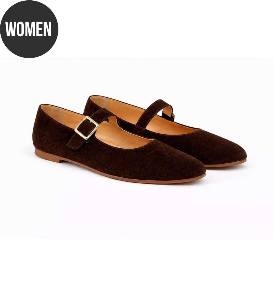 Lederballerinas - Braun