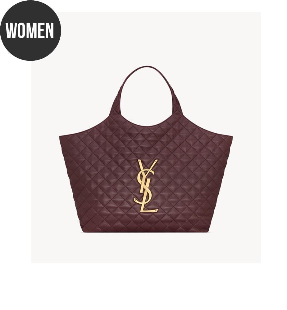 Tote Bag en Nappa Matelassé - Icare - Rouge Cabernet