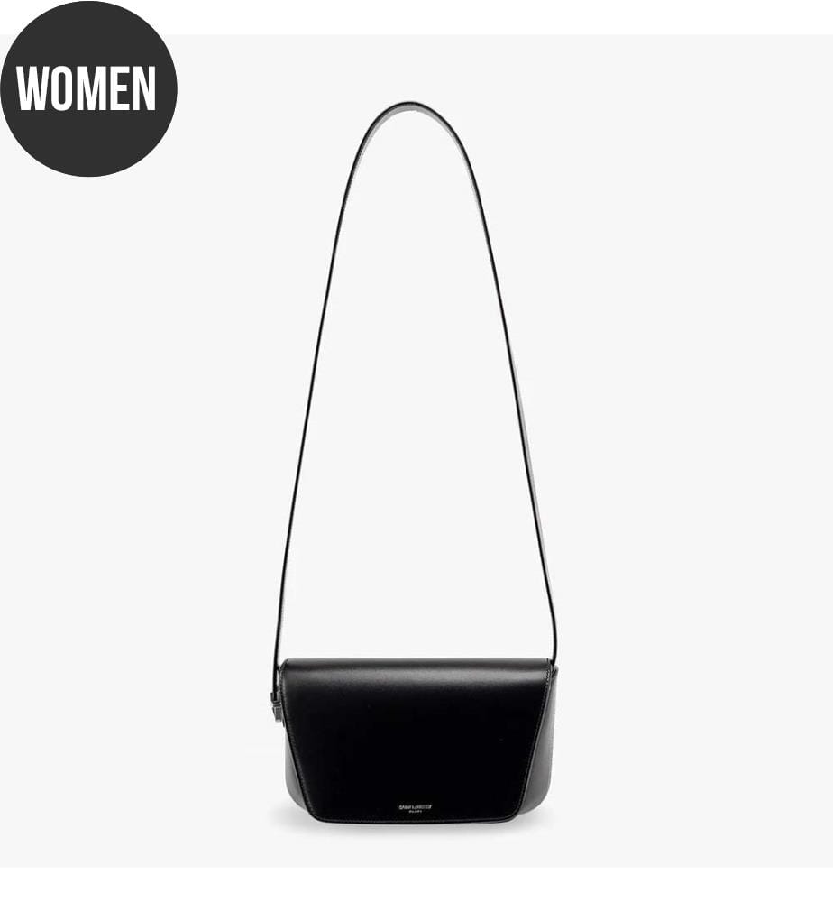 Leather Shoulder Bag - Black