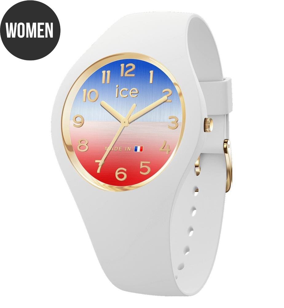 Weisse Quarz-Silikonuhr - 37 mm