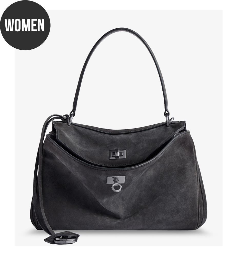 Sac en daim - Gris tempête