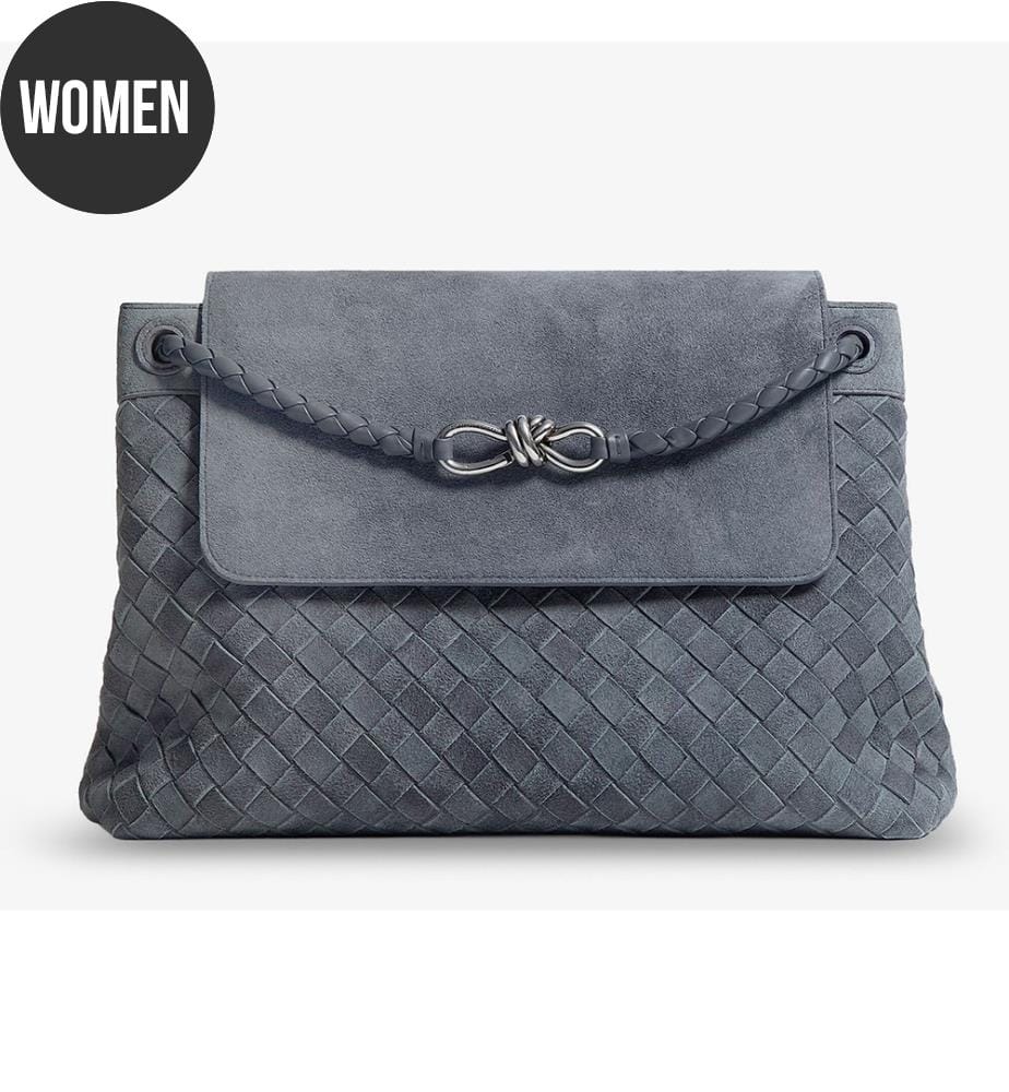 Sac en cuir Knot - Gris nuage