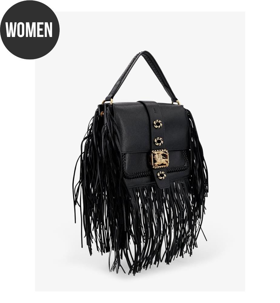 Sac à Main en Daim avec Motif Intrecciato - Pinacoteca - Nuageux
