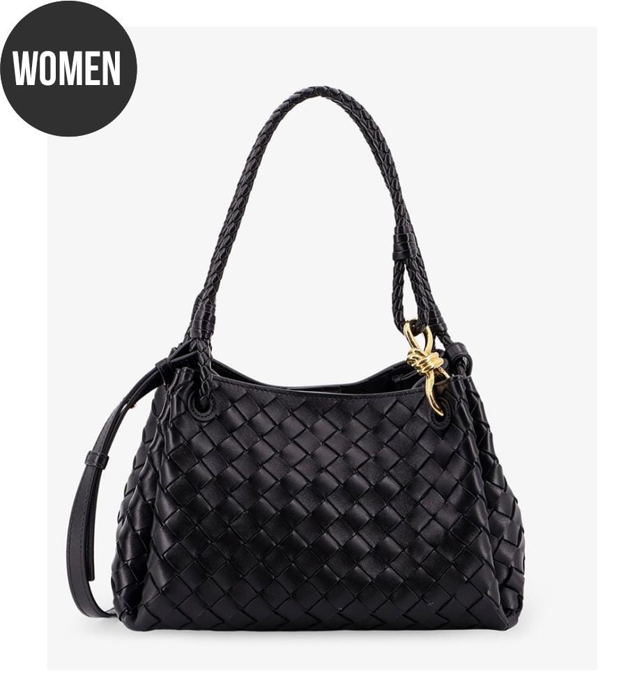 Borsa in pelle di agnello - Nero e ottone