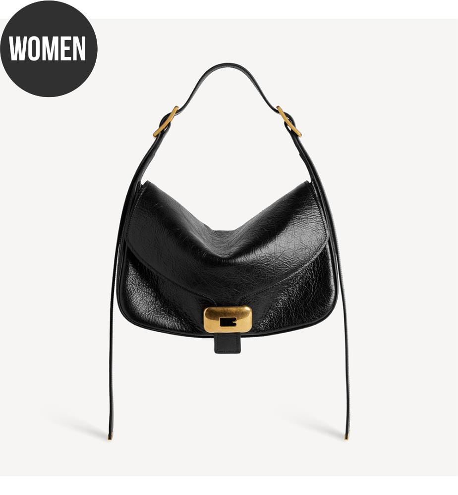 Clicca Medium Schultertasche - Schwarz