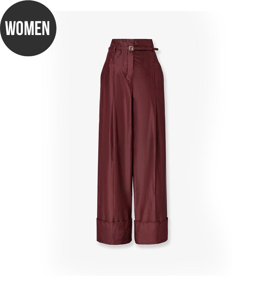 Pantalon en « taffetas » - Rouge