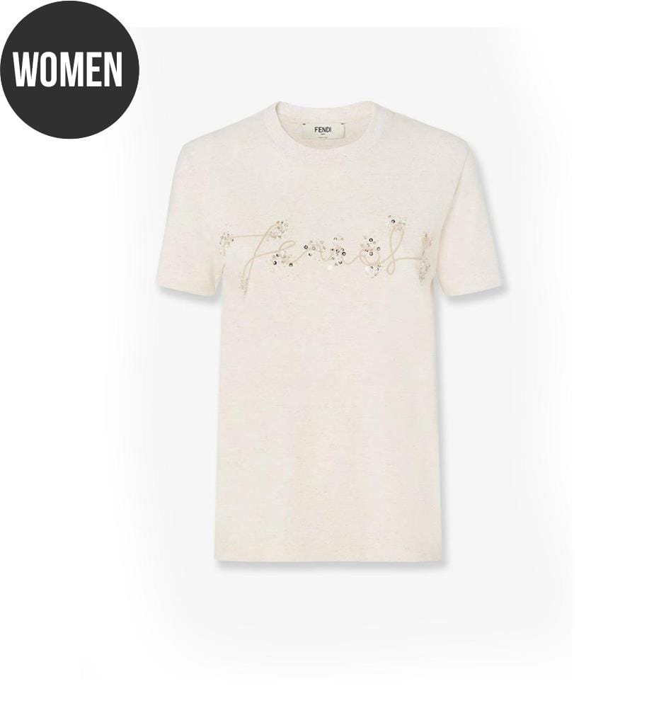 T-Shirt aus Baumwollmischung – Weiss