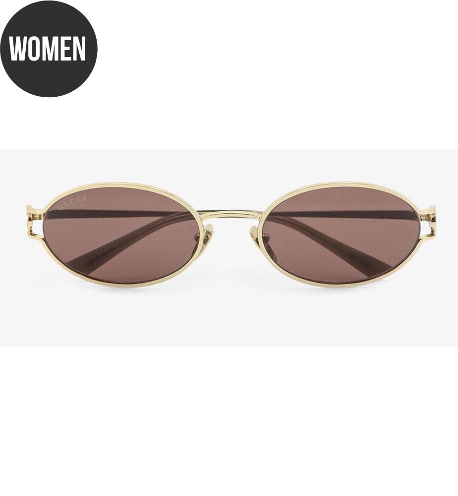 Lunettes de soleil - Or et marron