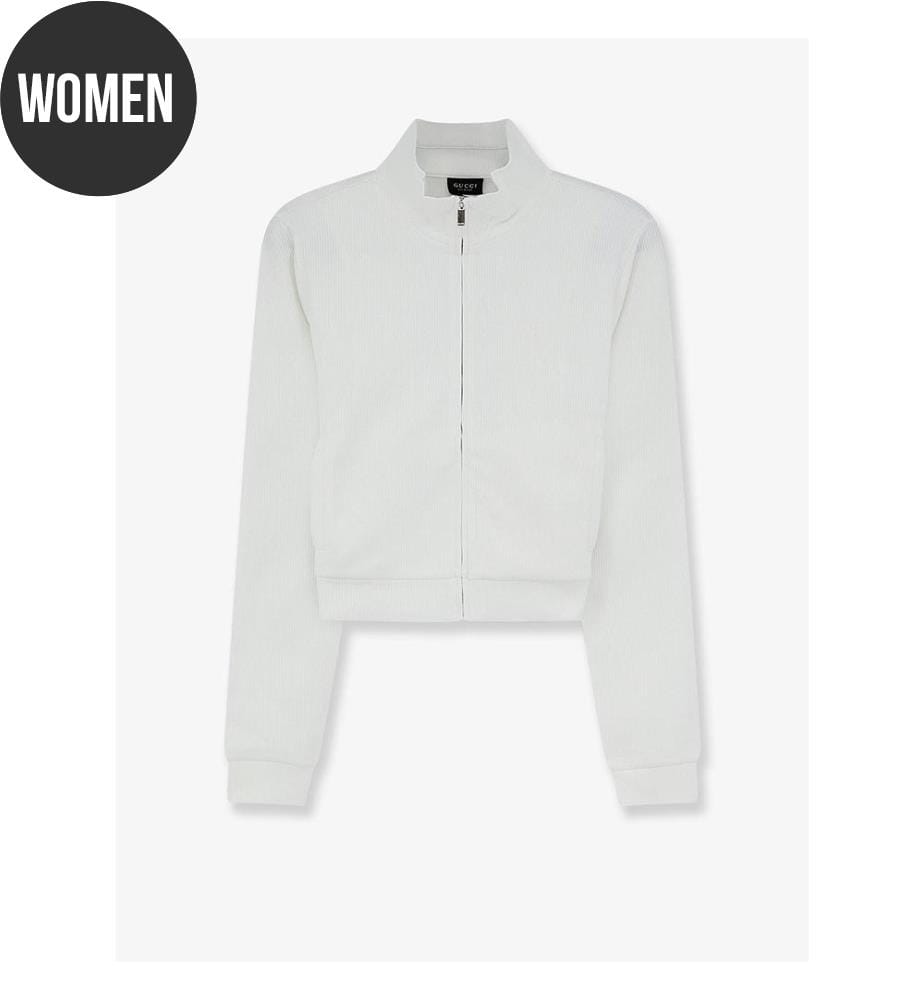 Sweat léger en jersey de coton côtelé - Blanc