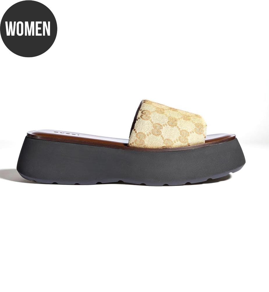 Sandales plateforme femme - Beige