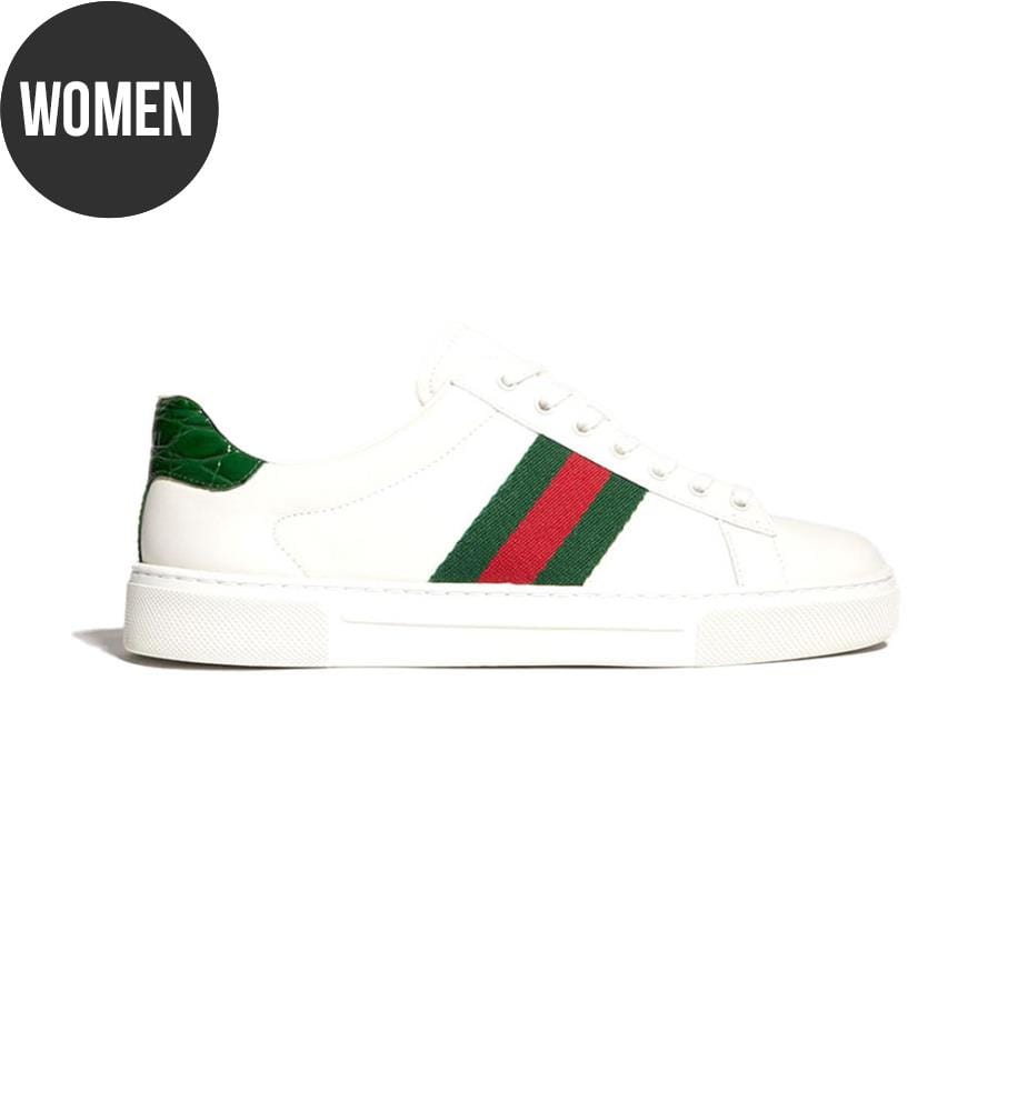 Ace-Sneaker für Damen mit Web-Streifen – Weiss