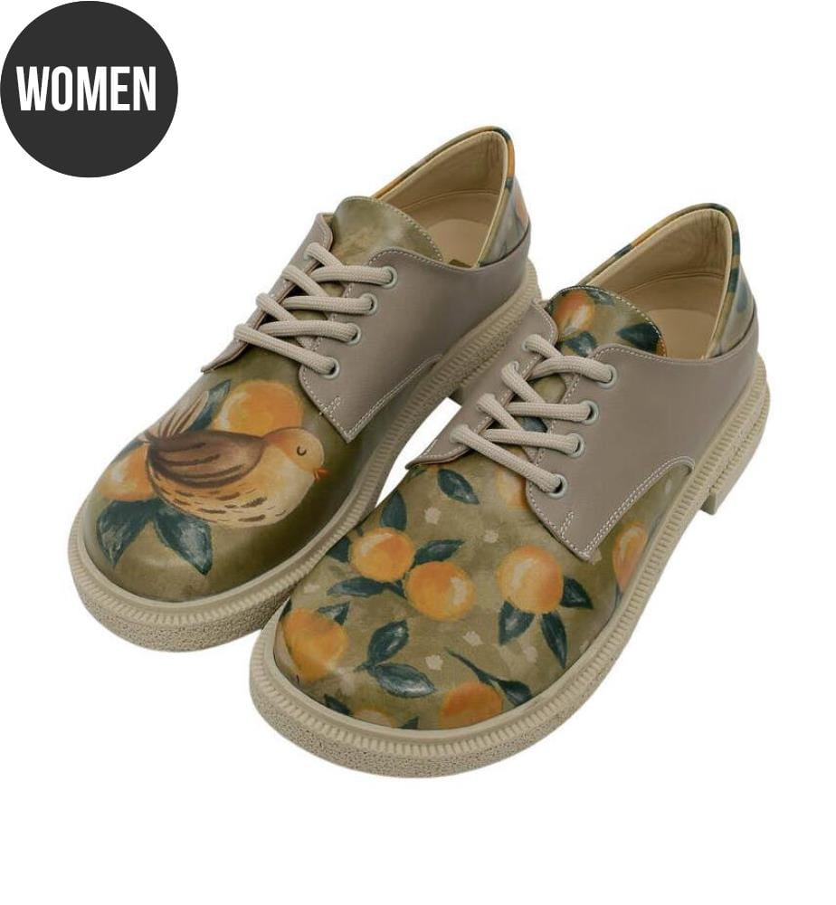Flache Schuhe aus pflanzlich gegerbtem Leder Fruchtiges Design - Mehrfarbig