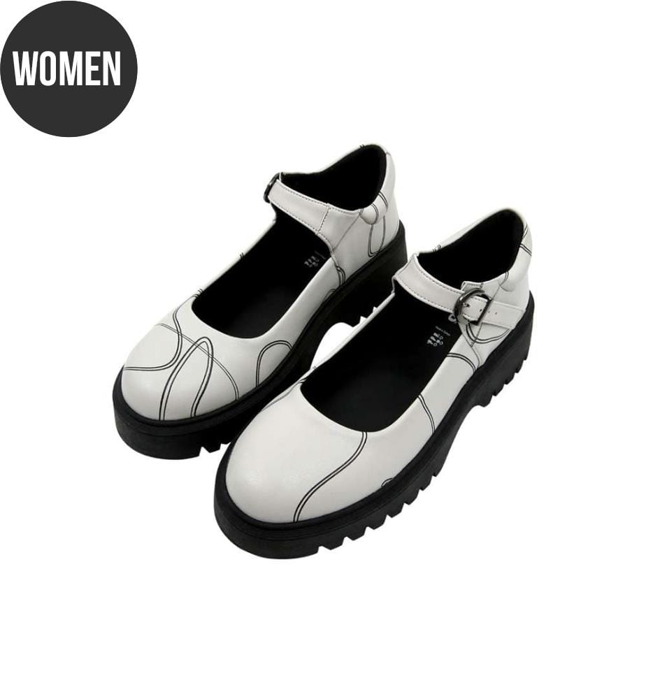 Mocassins en cuir végétal gris - Wavy Path