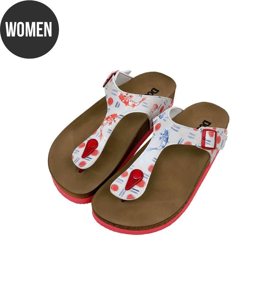 Flip-Flops Roter Fisch Blauer Fisch Tasarim - Multicolor