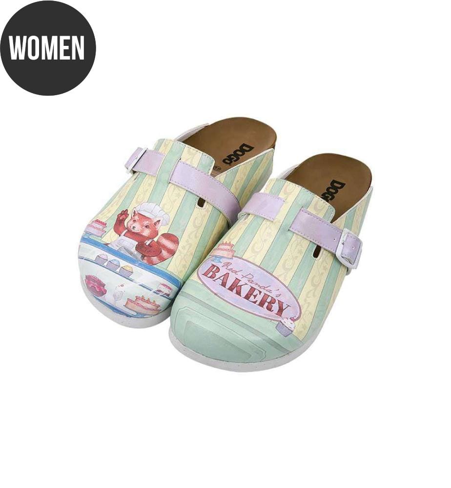 Chaussons en cuir végétal multicolore - Red Panda Bakery