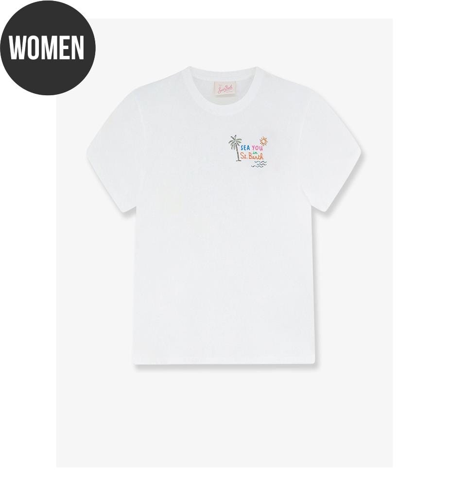 Emilie Baumwoll-T-Shirt - Weiss