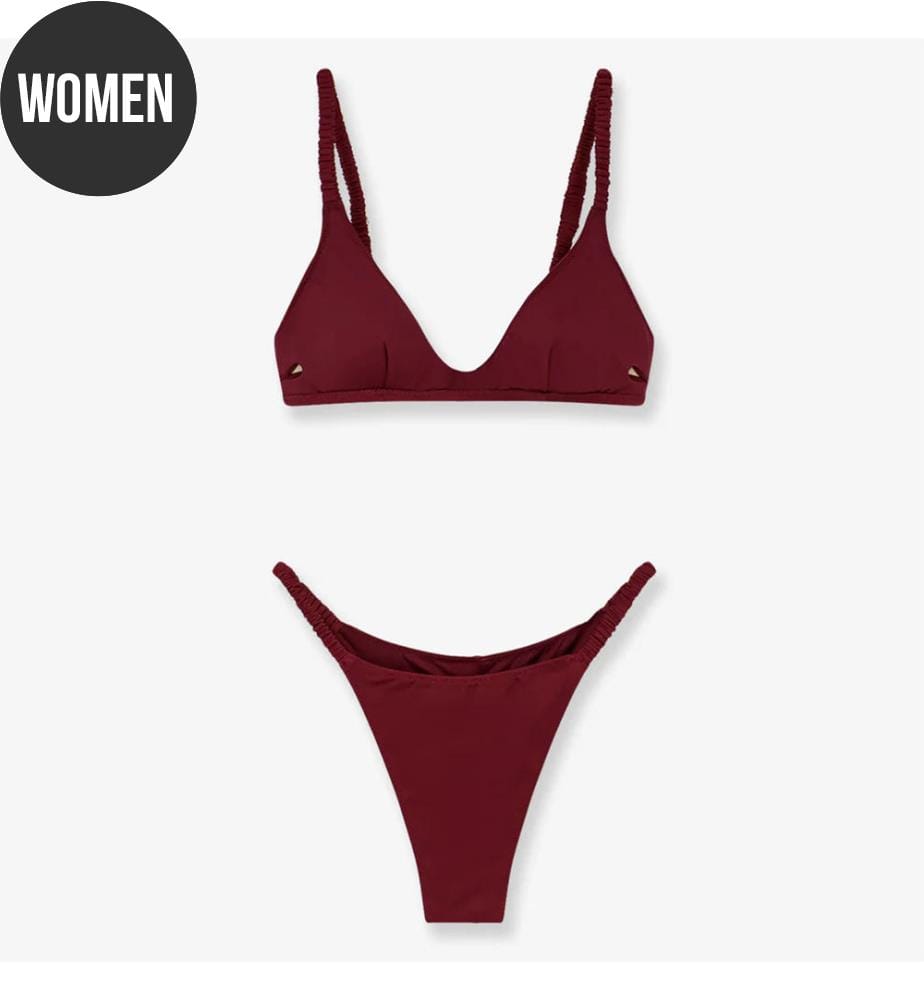 Moana nylon bikini - Burgundy