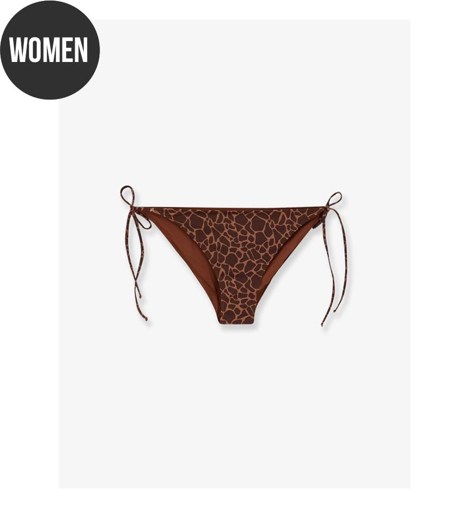 Bas de bikini en nylon Virgo - Marron