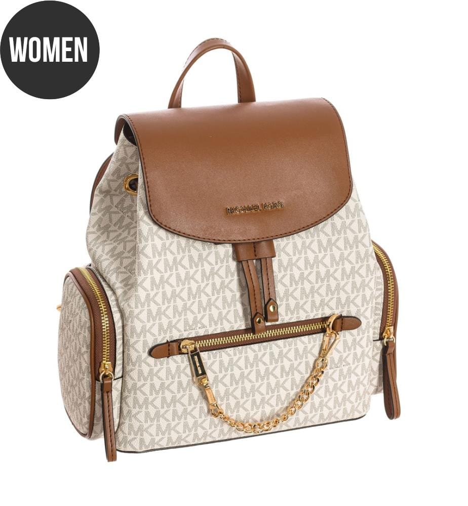 Jet Set Rucksack, Grösse M, mit Logo - Braun und Beige