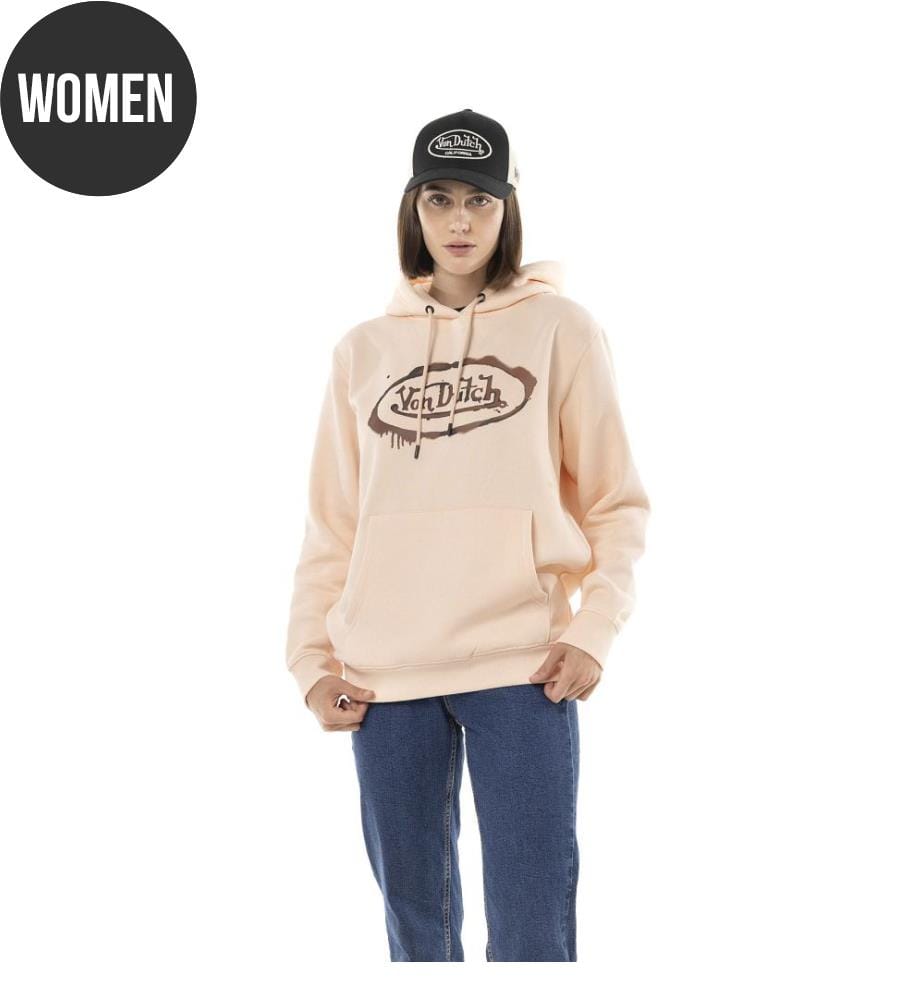 Hoodie mit Logo-Print - Beige & Braun
