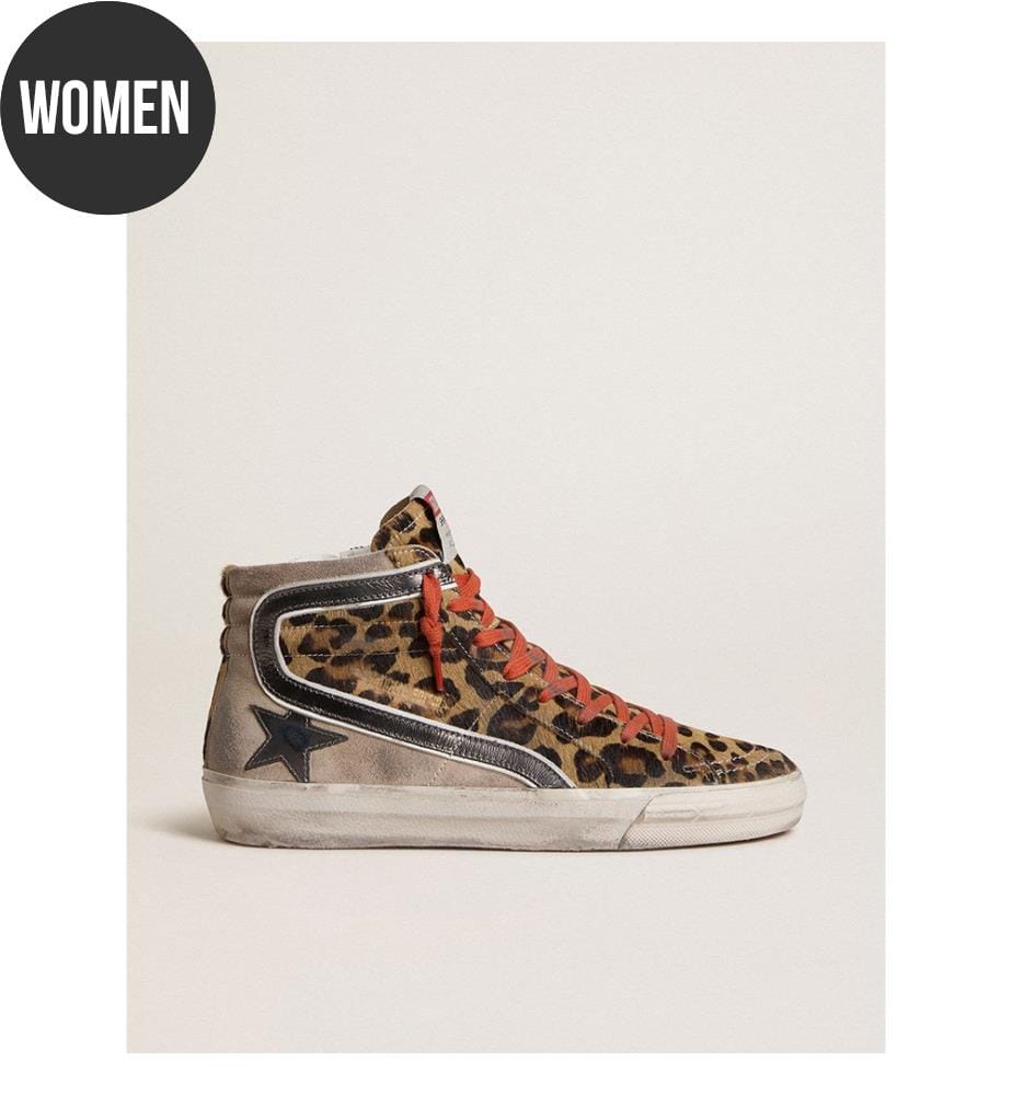 Slippers - Leopard and Anthracite