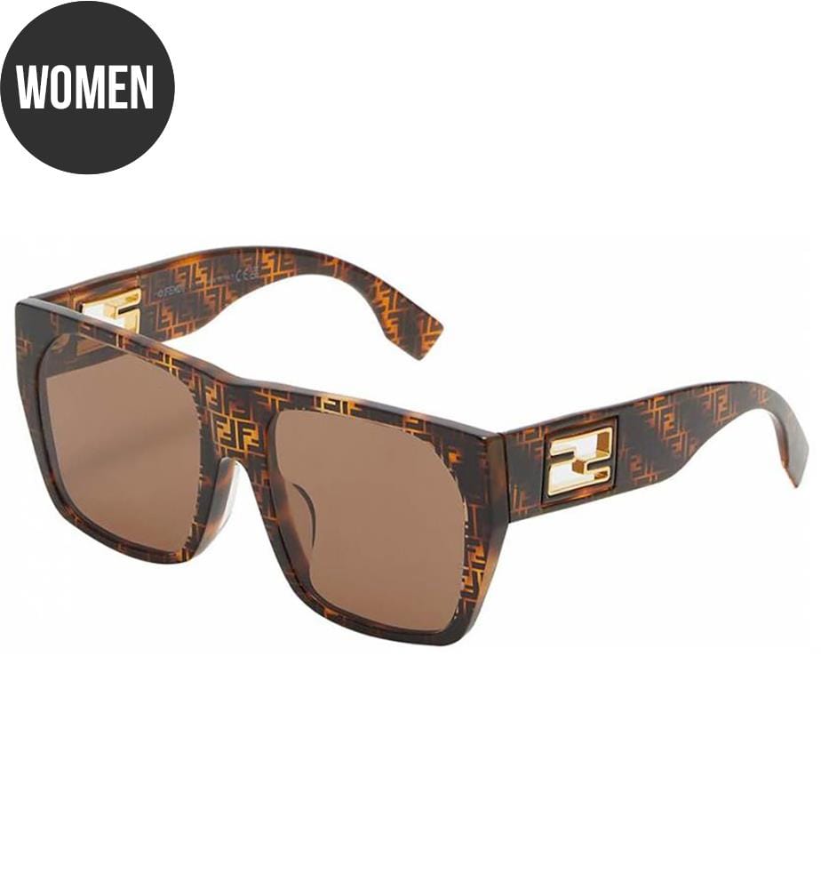Sonnenbrille Fe40124F Havanna/Braune Gläser