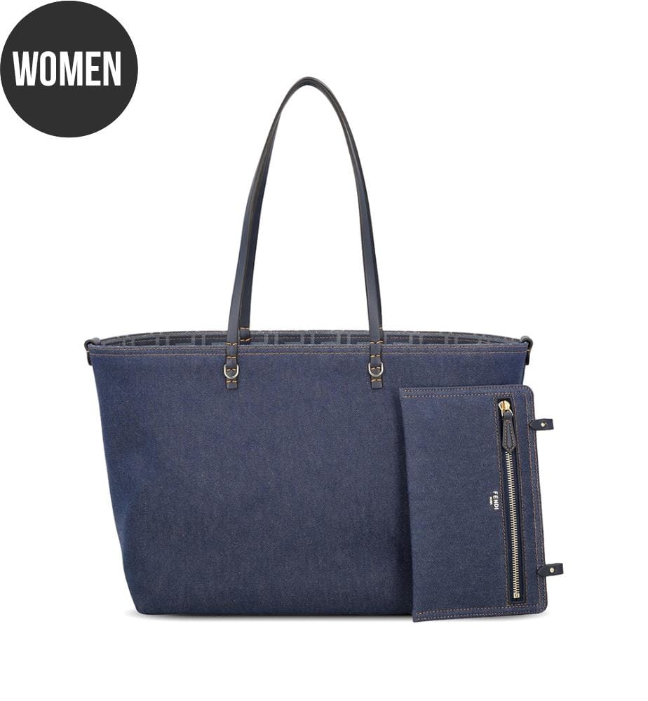 Sac Shopping Réversible Roll M - Bleu
