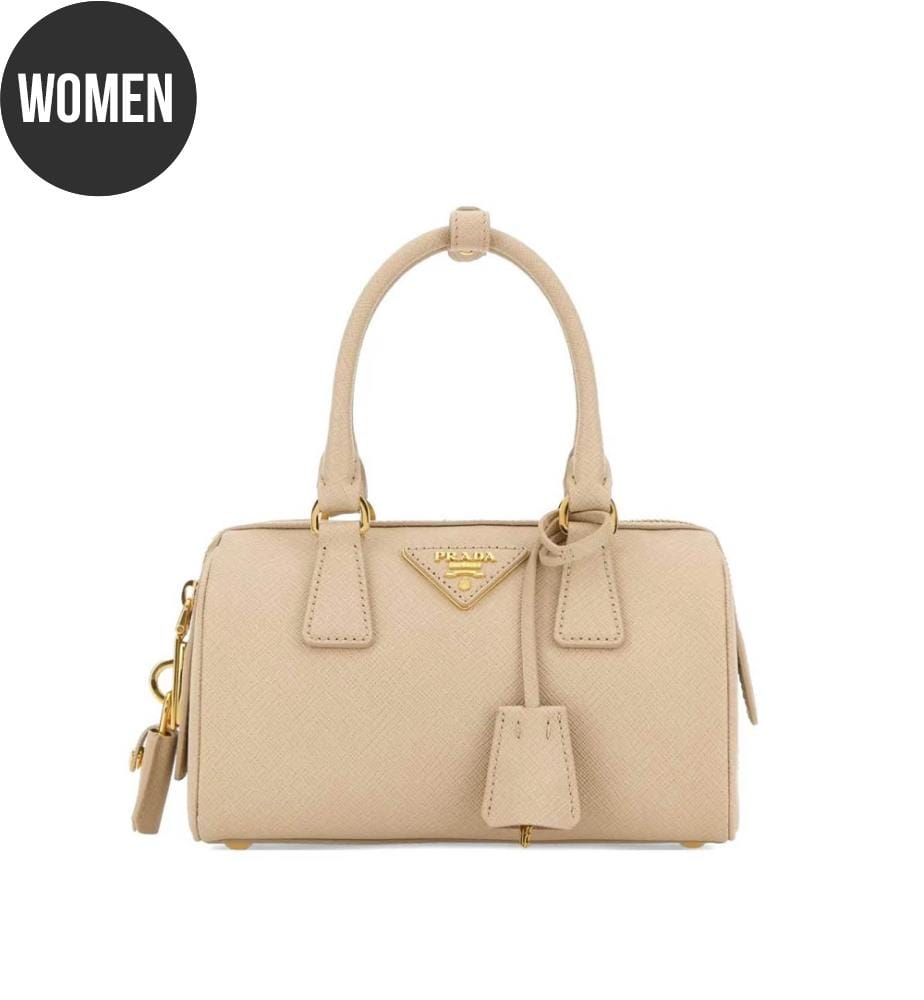 Lederhandtasche - Creme