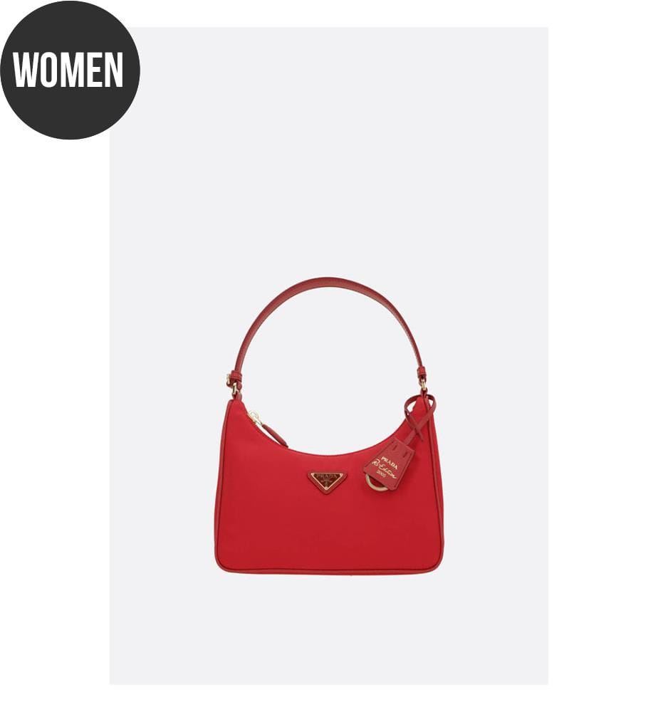 Mini sa Re-Edition 2005 en Re-Nylon et Saffiano – Rouge