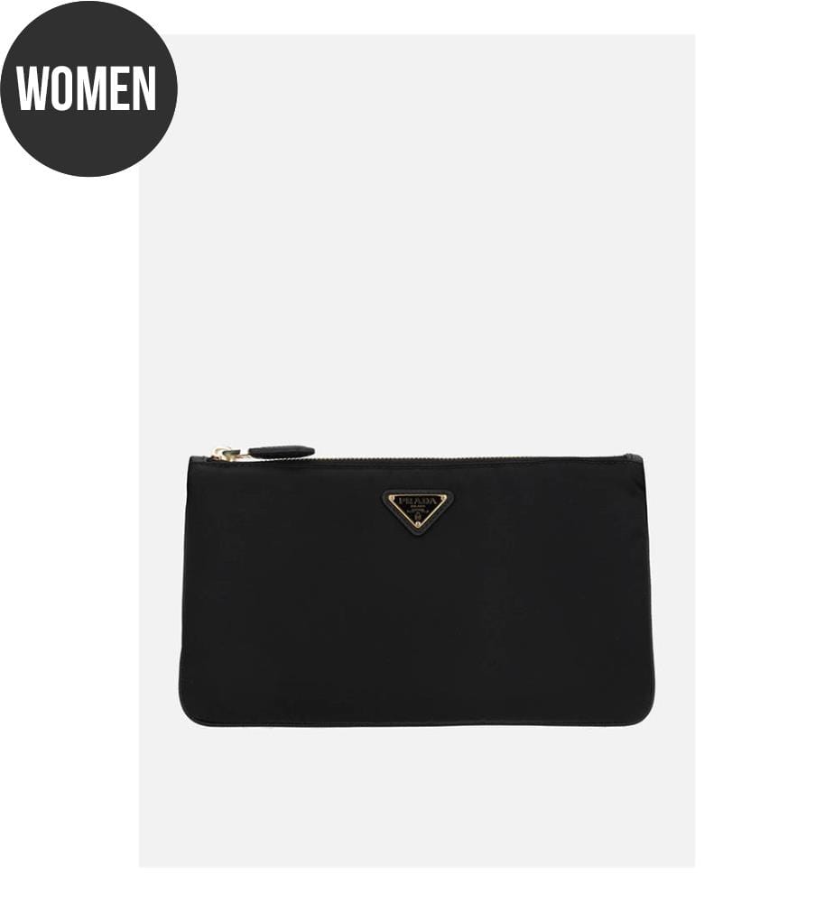 Re-Nylon Schultertasche - Schwarz