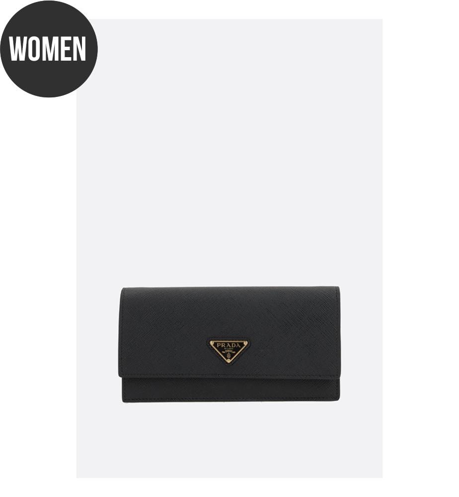 Mini-Schultertasche aus Saffiano-Leder - Schwarz