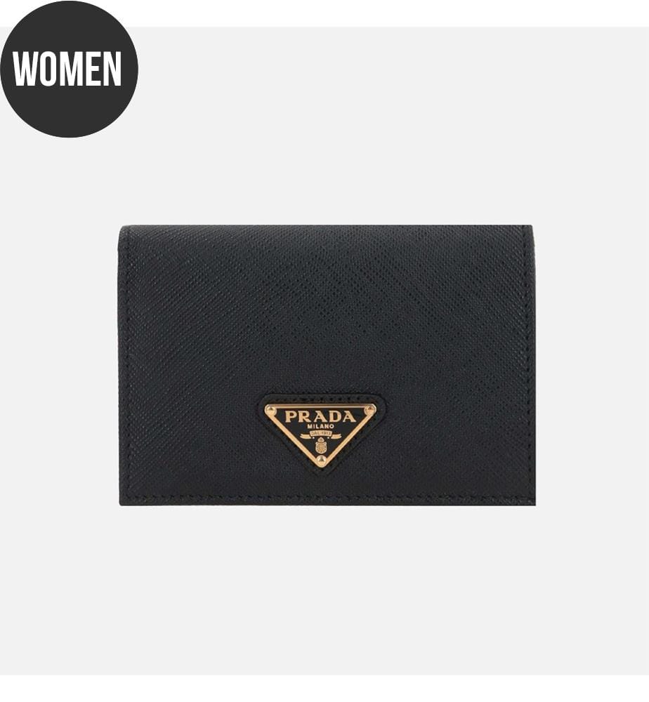 Portefeuille français en cuir Dsaffiano - Noir