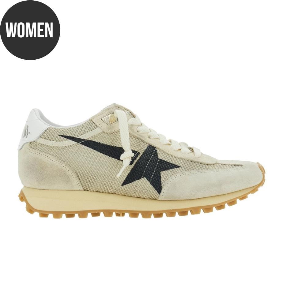 Running Marathon Sneakers - Beige und Schwarz